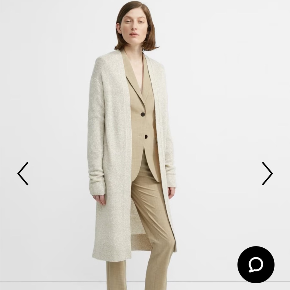 Theory Linen-Cashmere Open Cardigan never worn still with original tags